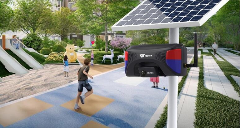 solar audible and visual alarm can be used in what occasions